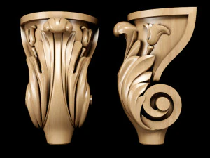 classic carved leg 3D Model