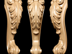 classic carved leg 3D Model