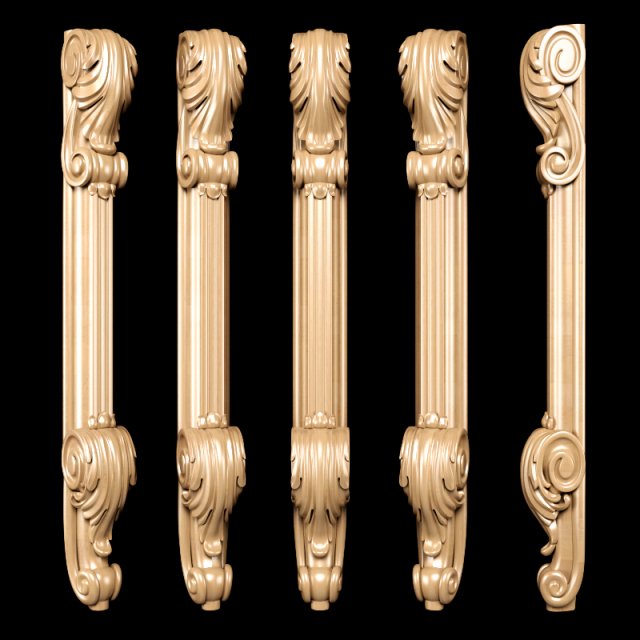 classic carved leg 3D Model .c4d .max .obj .3ds .fbx .stl .blend 