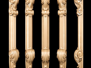 classic carved leg 3D Model