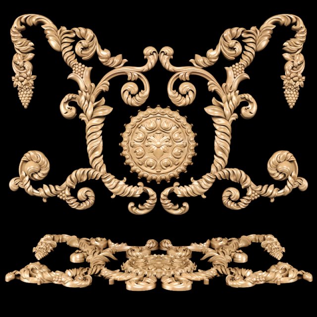 Baroque classical carving Modèle 3D .c4d .max .obj .3ds .fbx .stl .blend 
