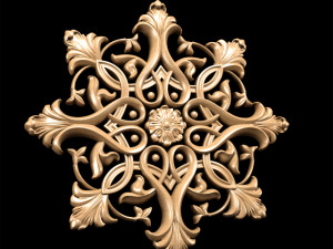 classic style carving rosette 3D Модель
