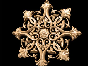 classic style carving rosette 3D Model
