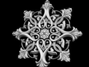 classic style carving rosette 3D Model