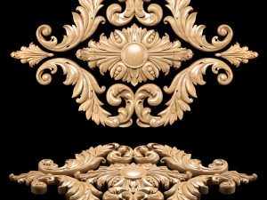 classic style carving Modèle 3D