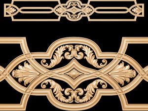classic style carved wall decor 3D Model