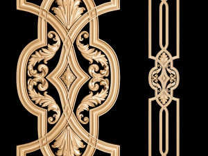 classic style carved wall decor 3D मॉडल