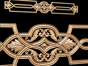 classic style carved wall decor 3D मॉडल