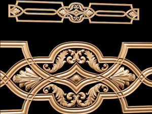 classic style carved wall decor 3D मॉडल