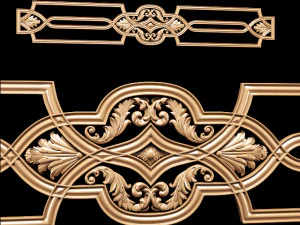 classic style carved wall decor 3D Model