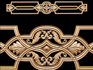 classic style carved wall decor 3D मॉडल