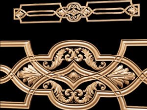 classic style carved wall decor 3D मॉडल