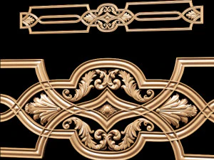 classic style carved wall decor 3D Model