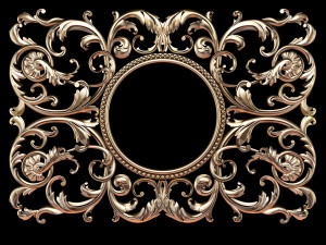 Classic carved frame in Baroque style STL file included 3D मॉडल