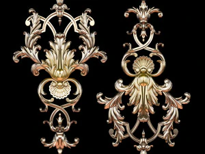 Acabamento cl&aacute;ssico esculpido em arquivo STL de estilo barroco inclu&iacute;do Modelo 3D