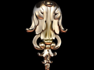 Classic carved vertical trim in Baroque style STL file included 3D मॉडल