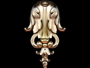 Classic carved vertical trim in Baroque style STL file included 3D मॉडल