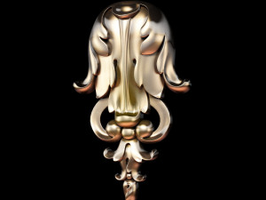 Classic carved vertical trim in Baroque style STL file included 3D मॉडल