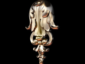 Classic carved vertical trim in Baroque style STL file included 3D मॉडल
