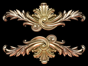 Classic carved horizontal trim in Baroque style STL file included 3D मॉडल