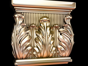 Classic carving chapiter baroque style STL file included 3D Model