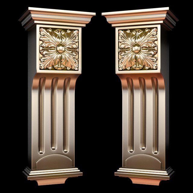 Classic carving bracket STL file included 3D मॉडल .c4d .max .obj .3ds .fbx .stl .blend 