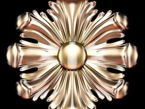 9 classic wood carving rosette models set 3D Model