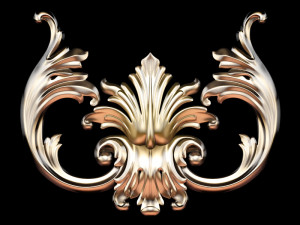 Classic carved trim in Baroque style STL file included 3D Model