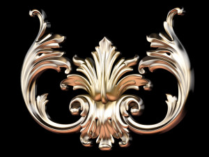 Classic carved trim in Baroque style STL file included 3D Model
