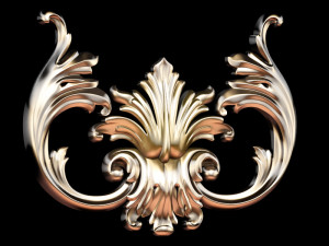Classic carved trim in Baroque style STL file included 3D Model