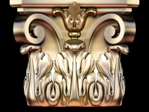 Classic carving chapiter STL file included 3D Model