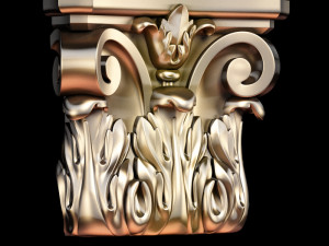 Classic carving chapiter STL file included Modelo 3D