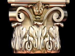Classic carving chapiter STL file included Modelo 3D
