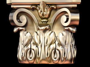 Classic carving chapiter STL file included Modelo 3D