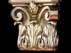 Classic carving chapiter STL file included Modelo 3D