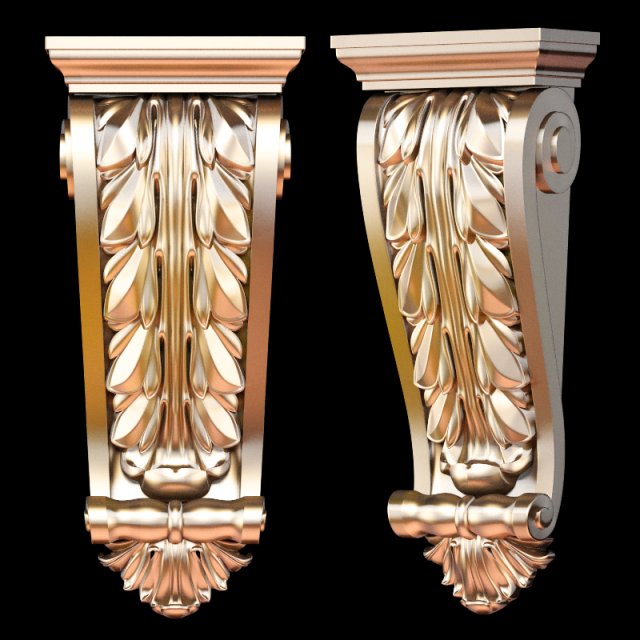 Classic carving bracket antique style STL file included 3Dモデル .c4d .max .obj .3ds .fbx .stl .blend 
