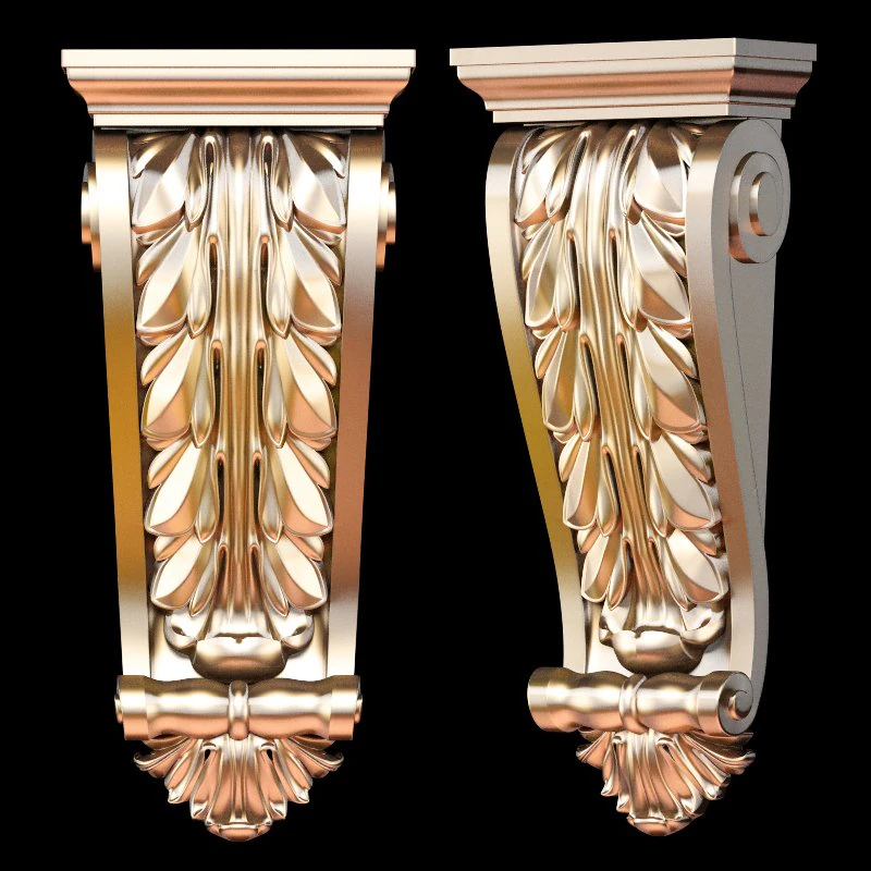 Classic carving bracket antique style STL file included 3D Model .c4d .max .obj .3ds .fbx .stl .blend