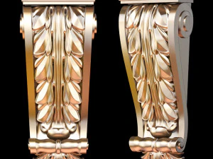 Staffa per intaglio classica, file STL in stile antico incluso Modello 3D