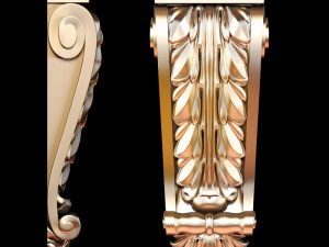 Classic carving bracket antique style STL file included 3Dモデル