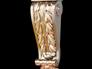 Classic carving bracket antique style STL file included 3D Model