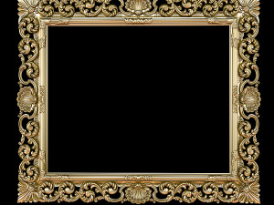 Classic carved frame in Baroque style STL file included 3D Model