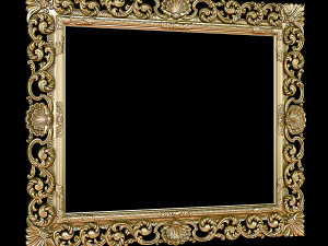 Classic carved frame in Baroque style STL file included 3D Model