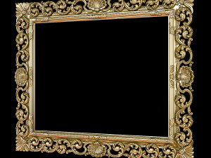 Classic carved frame in Baroque style STL file included 3D Model