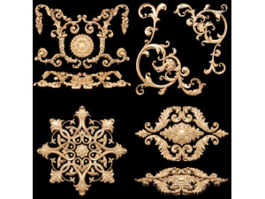 Collection of 30 models classical wood carving decor STL format 3D Model