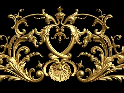 Classic horizontal trim carving decor cnc 3D Model