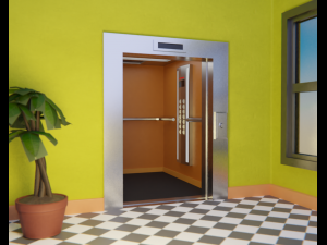 elevator and door 3D 모델