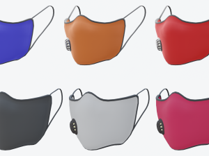 male and female modern face mask Modelo 3D