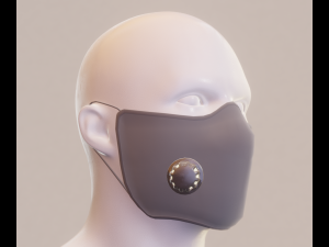 male and female modern face mask 3D Model