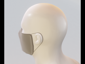 male and female modern face mask 3D Model