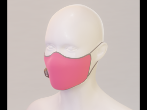 male and female modern face mask 3D Model